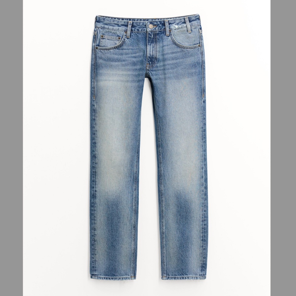 Zara the Malibu straight cut mid rise jeans made in Europe NWT